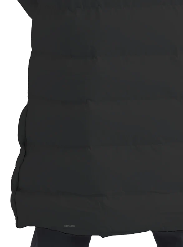 LONG PUFFER JACKET BLACK - Image 4