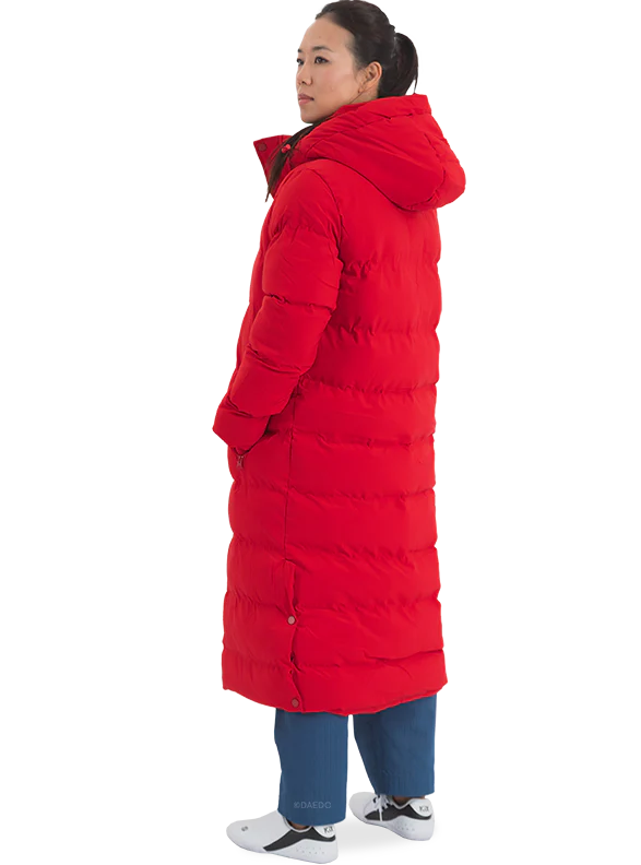 LONG PUFFER JACKET RED - Image 3