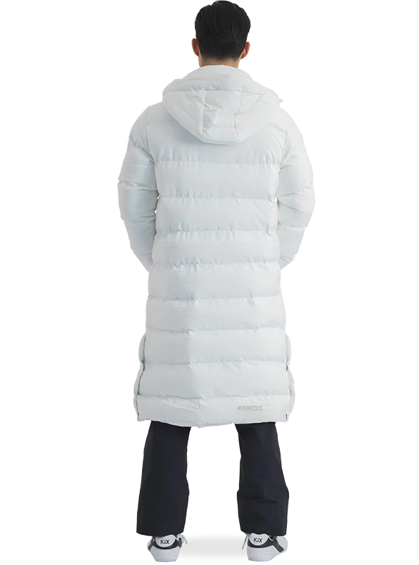 LONG PUFFER JACKET WHITE - Image 3