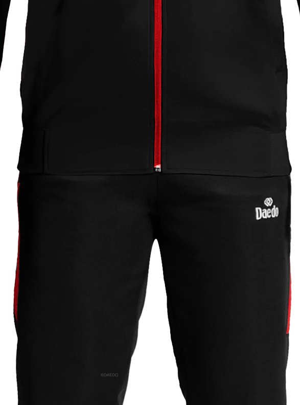 SLIM FIT TRACKSUIT BLACK/RED - Image 3