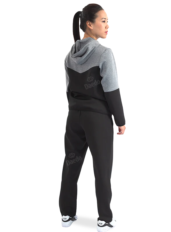 HOODED SWEATSHIRT GREY/BLACK - Image 2