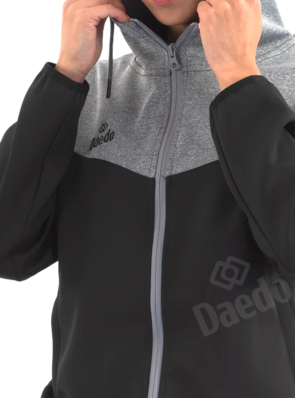HOODED SWEATSHIRT GREY/BLACK - Image 4