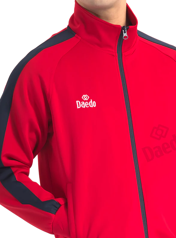 SLIM FIT TRACKSUIT RED/BLUE - Image 3