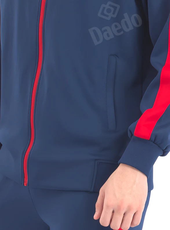 SLIM FIT TRACKSUITE BLUE/RED - Image 3