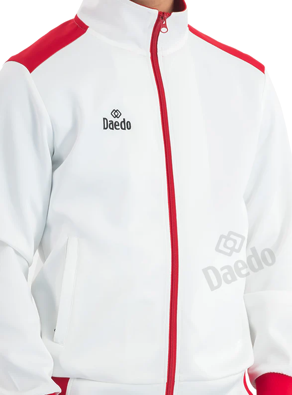 SLIM FIT TRACKSUIT WHITE/RED/GREY - Image 2