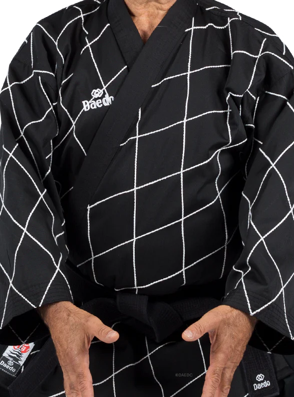 RHOMBUS EMBROIDERY HAPKIDO UNIFORM - BLACK - Image 3